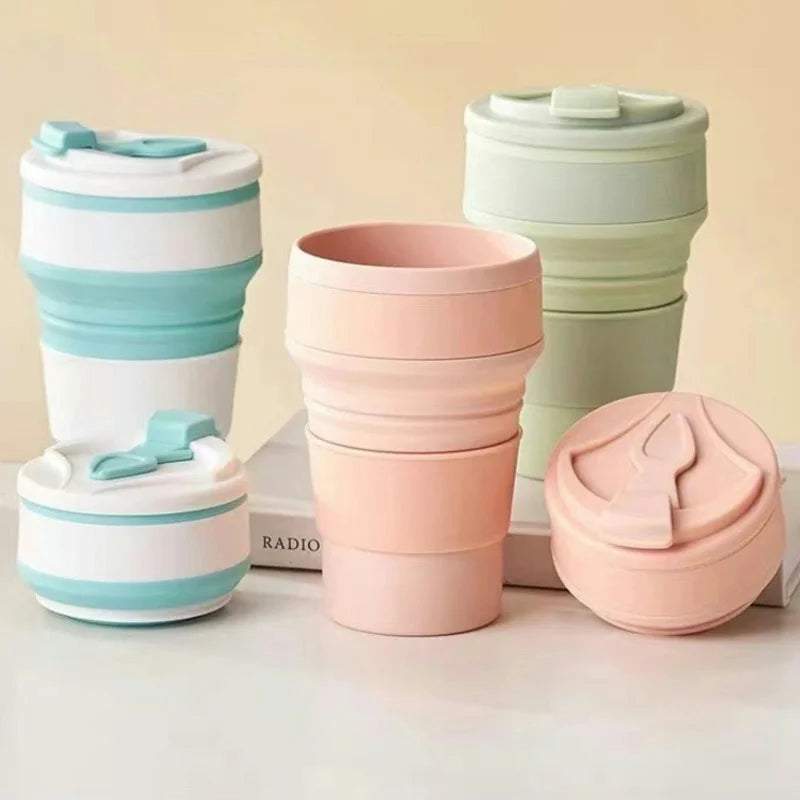 Reusable Collapsible Silicone Cup – Folding Travel Mug for Coffee, Camping, Hiking & Outdoor Use