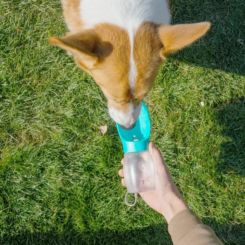 Portable Dog Water Bottle – Leakproof Travel Pet Dispenser with Built-in Bowl for Hiking & Outdoor Use