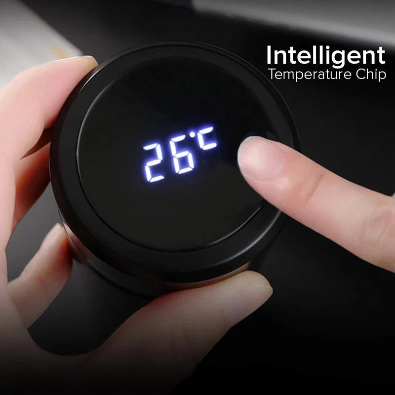 Smart Stainless Steel Water Bottle – Leak-Proof, Hot & Cold Insulation with LCD Temperature Display
